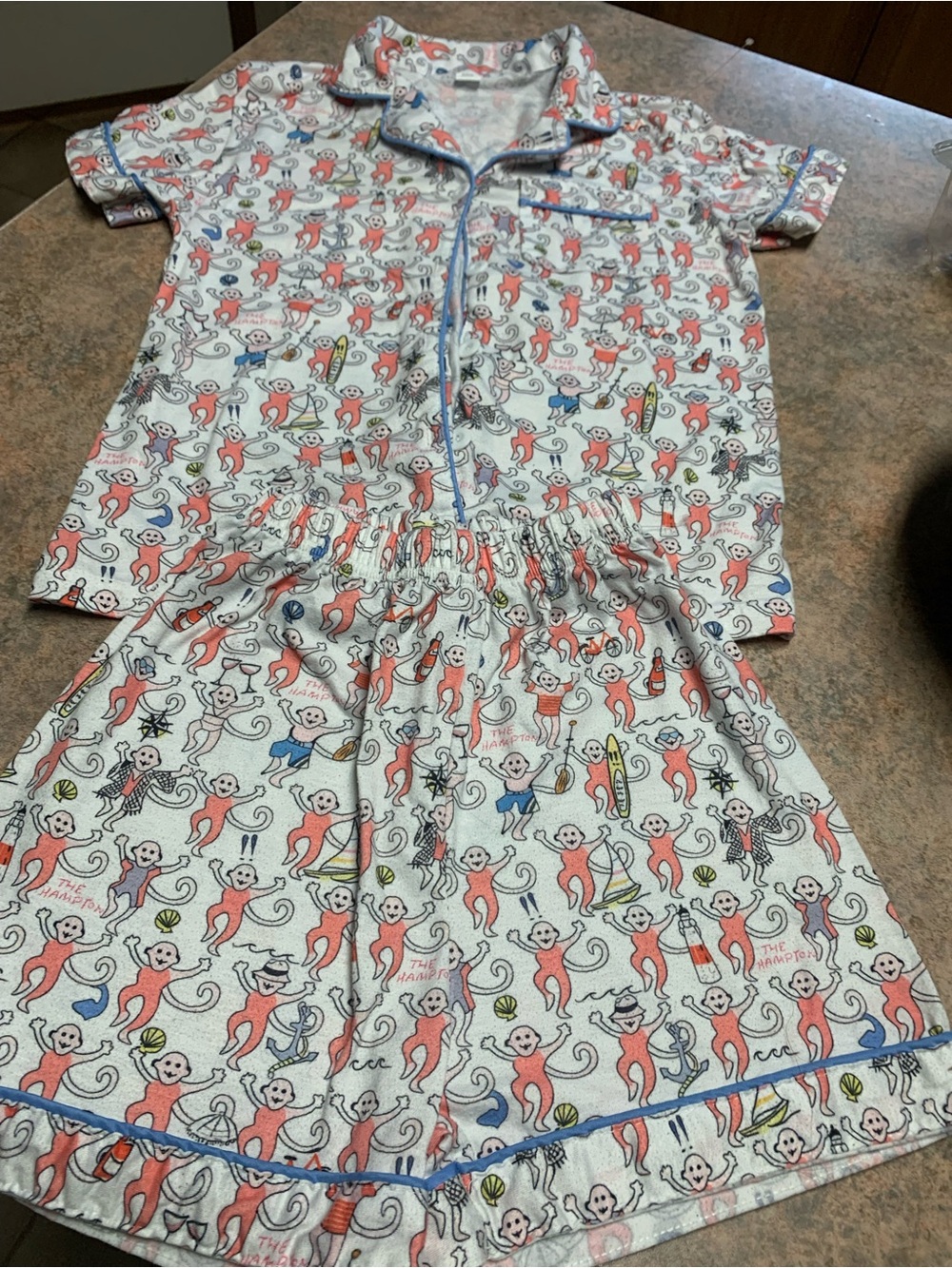 The Hampton kids monkey pajama set